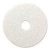 Polishing Floor Pads, 24" Diameter, White, 5/carton