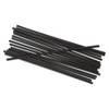 Single-tube Stir-straws, 5 1/4", Black, 1000/pack, 10/carton