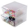 Stackable Cube Organizer, 2 Drawers, 6 X 7 1/8 X 6, Clear