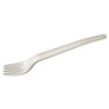 Plantware Compostable Cutlery, Fork, 6", Pearl White, 50/pack, 20 Pack/carton