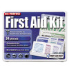 All-purpose First Aid Kit, 34 Pieces, 3 3/4 X 4 3/4 X 1/2, Blue/white