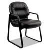 Pillow-soft 2090 Series Guest Arm Chair, 31.25" X 35.75" X 36", Black Seat/black Back, Black Base
