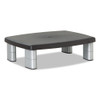 Adjustable Height Monitor Stand, 15 X 12 X 2.63 To 5.88, Black/silver