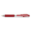 Wow! Retractable Gel Pen, Medium 0.7 Mm, Red Ink, Clear/red Barrel, Dozen