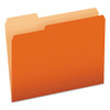 Colored File Folders, 1/3-cut Tabs, Letter Size, Orange/light Orange, 100/box