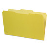 Interior File Folders, 1/3-cut Tabs, Legal Size, Yellow, 100/box