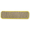 Microfiber Scrubber Pad, Vertical Polyprolene Stripes, 18", Yellow, 6/carton