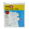 Laser Printable Index Tabs, 1/5-cut Tabs, White, 1.13" Wide, 375/pack