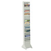 Steel Magazine Rack, 23 Compartments, 10w X 4d X 65.5h, Gray