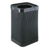 At-your Disposal Top-open Waste Receptacle, Square, Polyethylene, 38 Gal, Black