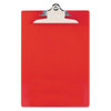 Recycled Plastic Clipboard With Ruler Edge, 1" Clip Cap, 8 1/2 X 12 Sheets, Red
