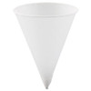 Cone Water Cups, Paper, 4.25oz, Rolled Rim, White, 5000/carton