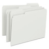 Colored File Folders, 1/3-cut Tabs, Letter Size, White, 100/box - IVSSMD12843