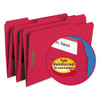 Top Tab Colored 2-fastener Folders, 1/3-cut Tabs, Legal Size, Red, 50/box