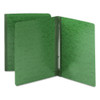 Side Opening Pressboard Report Cover, Prong Fastener, Letter, Green