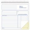 Spiralbound Service Invoices, 8 1/2 X 7-3/4, Two-part Carbonless, 50 Sets/book