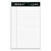 Docket Ruled Perforated Pads, Narrow Rule, 5 X 8, White, 50 Sheets, 12/pack