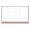 4n1 Magnetic Dry Erase Combo Board, 36 X 24, White/natural