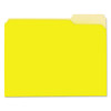 Interior File Folders, 1/3-cut Tabs, Letter Size, Yellow, 100/box - IVSUNV12304