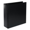 Deluxe Round Ring View Binder, 3 Rings, 3" Capacity, 11 X 8.5, Black