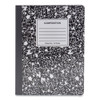 Composition Book, Medium/college Rule, Black Marble Cover, 9.75 X 7.5, 100 Sheets