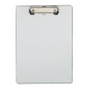 Plastic Brushed Aluminum Clipboard, Portrait, 1/2" Capacity, 8 1/2 X 11