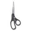 Kleenearth Basic Plastic Handle Scissors, 8" Long, 3.1" Cut Length, Black Offset Handle