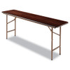 Wood Folding Table, Rectangular, 71 7/8w X 17 3/4d X 29 1/8h, Mahogany