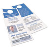 Door Hanger With Tear-away Cards, 97 Bright, 65lb, 4.25 X 11, White, 2 Hangers/sheet, 40 Sheets/pack