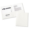 Two-pocket Folder, 40-sheet Capacity, White, 25/box