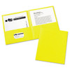 Two-pocket Folder, 40-sheet Capacity, Yellow, 25/box