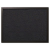 Designer Fabric Bulletin Board, 24 X 18, Black Fabric/black Frame