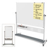 Magnetic Reversible Mobile Easel, 35 2/5w X 47 1/5h, 80"h Easel, White/silver