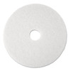 Polishing Floor Pads, 19" Diameter, White, 5/carton