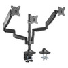 Adaptivergo Heavy-duty Articulating Triple Monitor Arm With Usb, 32", Black