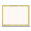 Foil Border Certificates, 8.5 X 11, Ivory/gold, Braided, 12/pack