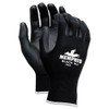 Economy Pu Coated Work Gloves, Black, Large, 1 Dozen