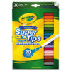 Washable Super Tips Markers, Broad/fine Bullet Tip, Assorted Colors, - IVSCYO588106