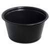 Conex Complements Plastic Portion Cup, 2 Oz., Black, 125/bag, 20 Bags/carton