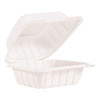 Hinged Lid Containers, 6" X 6.3" X 3.3", White, 400/carton