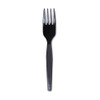 Plastic Cutlery, Heavy Mediumweight Forks, Black, 1,000/carton - IVSDXEFM517