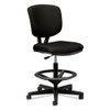 Volt Series Adjustable Task Stool, 32.38" Seat Height, Supports Up To 275 Lbs., Black Seat/black Back, Black Base