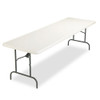 Indestructables Too 1200 Series Folding Table, 96w X 30d X 29h, Platinum