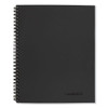 Wirebound Business Notebook, Wide/legal Rule, Black Cover, 9.5 X 6.68, 80 Sheets