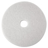 Low-speed Super Polishing Floor Pads 4100, 14" Diameter, White, 5/carton