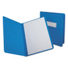 Report Cover, 3 Fasteners, Panel And Border Cover, Letter, Light Blue, 25/box