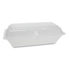 Foam Hinged Lid Containers, Single Tab Lock Hoagie, 9.75 X 5 X 3.25, 1-compartment, White, 560/carton