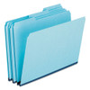 Pressboard Expanding File Folders, 1/3-cut Tabs, Legal Size, Blue, 25/box