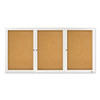 Enclosed Bulletin Board, Natural Cork/fiberboard, 72 X 36, Silver Aluminum Frame