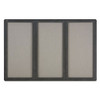 Enclosed Fabric-cork Board, 72 X 48, Gray Surface, Graphite Aluminum Frame